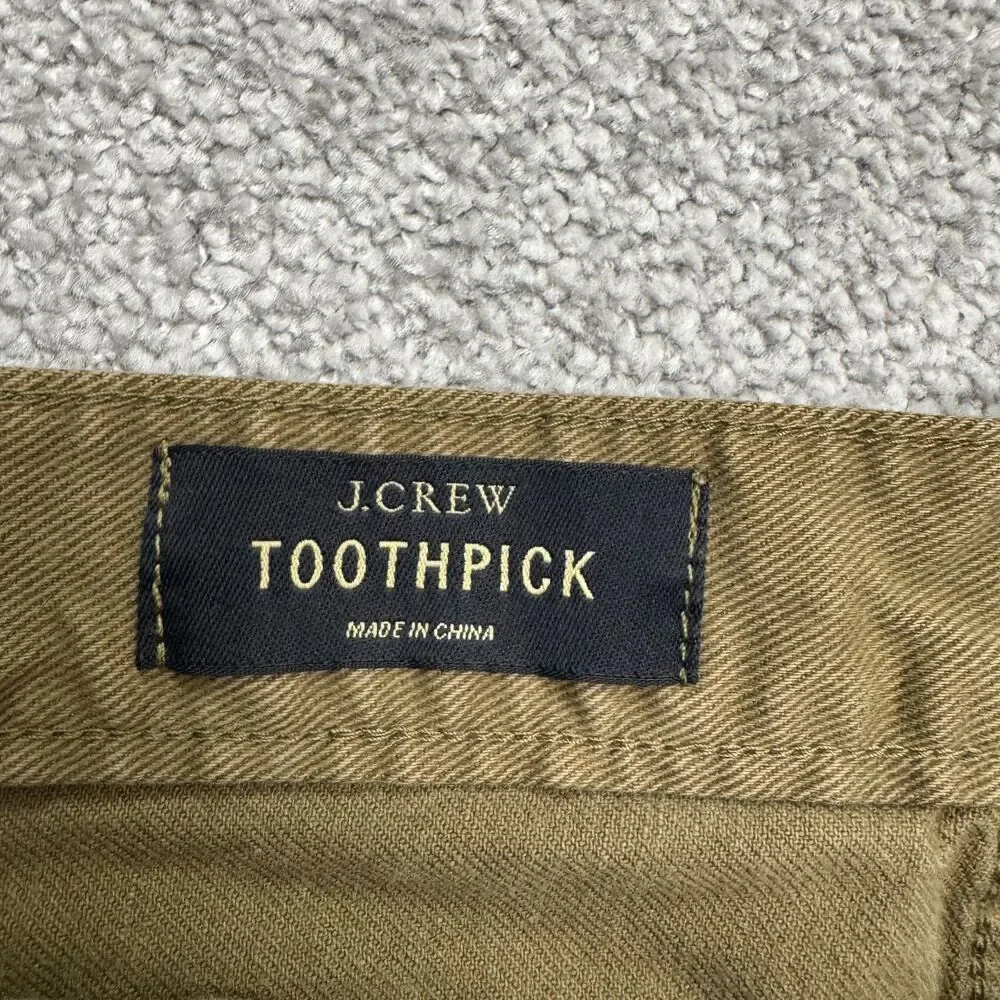 J.Crew Toothpick Ankle Denim Jeans Womens 29 Brown Mid Rise Cotton Blend Stretch